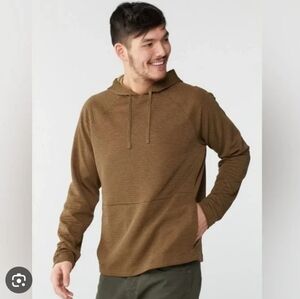 REI Cooperative Long Way Home Hoodie Khaki Tan Brown Size Medium Mens